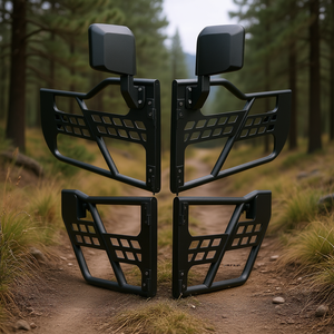 Portes tubulaires en acier style chasse pour Jeep Wrangler JK avec rétroviseurs latéraux 2007-2018 - Product Image 2