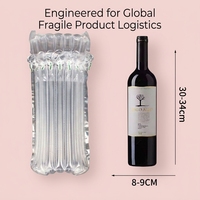Coussin d'air gonflable durable en PE/PA à haute teneur en PA pour l'emballage de bouteilles en verre de 750 ml, sac colonne d'air étanche pour l'expédition express