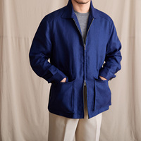 Veste fine en lin 100% pour homme, style rétro décontracté, cintrée à la taille, avec demi-doublure, idéale pour la chasse