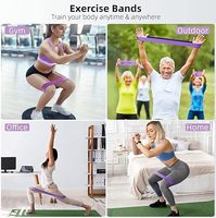 Bandes de résistance en caoutchouc élastique pour l'entraînement physique, le yoga, le pilates, la musculation, les exercices de résistance des hanches, vente en gros