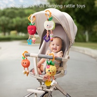 Tumama Kids Nouveautés Jouets de dentition et hochets suspendus amusants pour bébés nouveau-nés, apaisants pour berceaux et poussettes, hochets fruits pomme