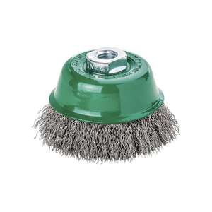 LESSMANN Cepillo de copa de alambre dm65 mm hilo alambre espesor 0,3mm Acero inoxidable 12000 min-1 - Product Image 1