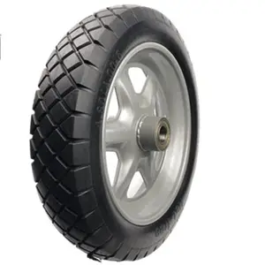 16 inch pu solid flat free wheel 4.00-8 wheelbarrow wheel