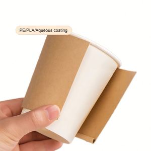 Gobelet jetable à double paroi de 90 mm, imprimé sur mesure, écologique, avec couvercle étanche pour boissons chaudes et bubble tea, en carton artisanal - Product Image 4