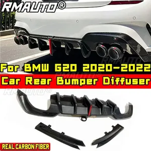 For BMW G20 2020-2022 Body Kit BMW G20 Rear Bumper Spoiler Real Carbon Fiber Sport Style Diffuser <b>Splitter</b> Car Accessories - Product Image 4