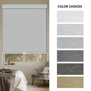 SAMADHI Modern Plain Blackout Roller <b>Shades</b> for <b>Windows</b> Soft Fabric Light Blocking Bedroom Kitchen Bathroom - Product Image 3