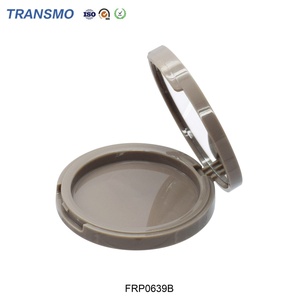 OEM&ODM Empty Blush Container Plastic Powder Case Customized logo <b>Makeup</b> <b>Box</b> Cosmetic Packaging with Mirror - Product Image 5
