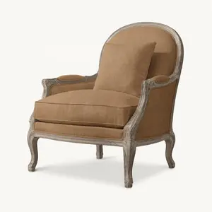 Sassanid OEM Chaise de salon en tissu de Lyon au design français du XVIIIe siècle avec sièges confortables