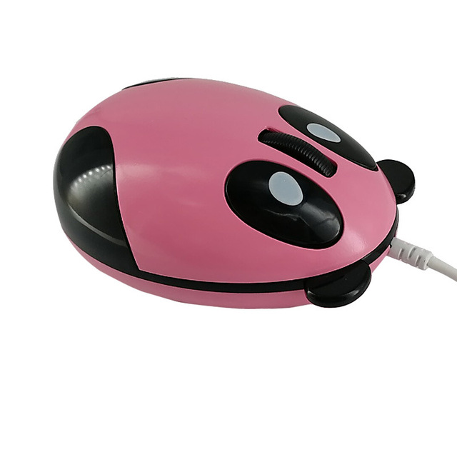Factory Price Wired Mouse Wholesale Popular Cute Cartoon Panda PC Wired Mouse for Children