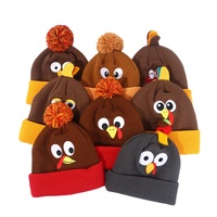 Sombrero de pavo de Acción de Gracias personalizado, gorro de invierno, gorros de punto Unisex, gorro cálido, gorro suave de dibujos animados, gorro divertido para hombres y mujeres