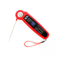 Termometer Daging Digital Kelas Atas SW Dengan Probe Lipat Tahan Air, Termometer Makanan Bacaan Instan untuk Memasak dan Memanggang