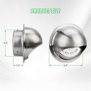 YOD Grille d'aération de sécheuse à ouverture automatique en acier inoxydable/aluminium, 4 pouces, fixation murale, résistante aux intempéries, pour entrepôt et applications industrielles - Product Image 2