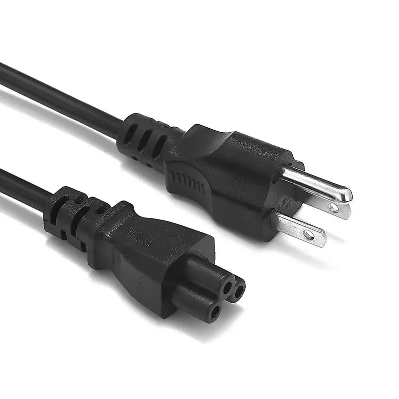 1ft/3ft/6ft abd güç kablosu 3 Prong abd IEC C5 güç uzatma kablosu yazıcı için baskı kafası TV adaptörü