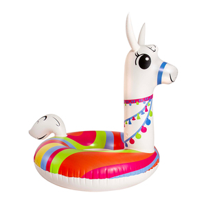 Flotteur de piscine gonflable géant en PVC robuste en forme de lama, anneau de natation, radeau gonflable, jouet de fête pour enfants et adultes - Product Image 6