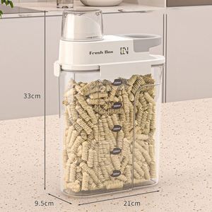 Nouveau Contenant Alimentaire Moderne en Plastique PP 2025 avec Couvercle Rabattable Anti-Insectes et Anti-Humidité pour Farine de Riz, Grande Capacité - Product Image 4