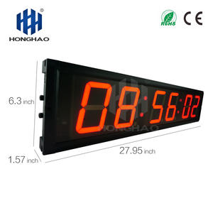 Hangzhou Hong Hao büyük 6 haneli dijital duvar saati <span class=keywords><strong>LED</strong></span> saat çapraz eşleştirme zamanlayıcı <span class=keywords><strong>LED</strong></span> ekran uzaktan kumanda alüminyum çerçeve - Product Image 2