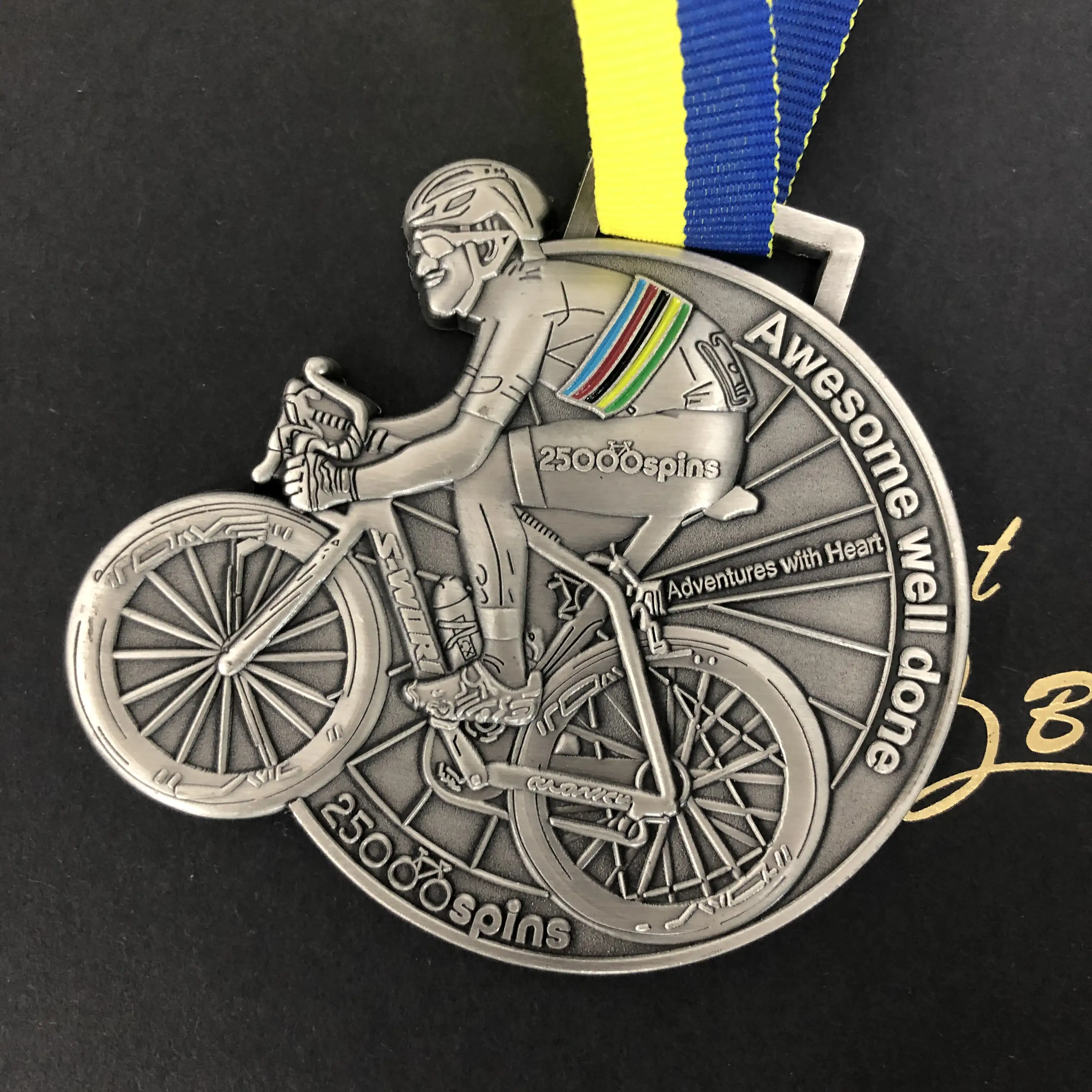 custom marathon riding beijing trophies and medals Metal 3d blank cycling zinc alloy bike race run sports medal with ribbon
