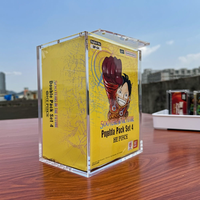 Boîte de présentation en acrylique transparente avec couvercle magnétique, protection UV, pour ensemble double PRB Gold Box