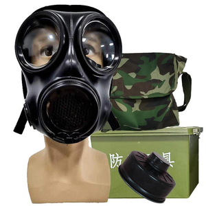 Full <b>Face</b> Filter High Grade Anti-gas Full <b>Face</b> Rubber Mask Respirator Carbon Filter Toxic Gas Mask with Water Dispenser - Product Image 1