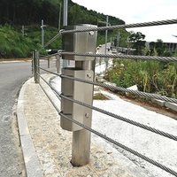 Barrière de sécurité routière en câble métallique flexible, garde-corps en câble, barrière en câble en acier galvanisé, accepte les commandes personnalisées