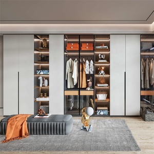 Armario Vestidor Moderno y Duradero con Diseño Plano, Puerta de Vidrio y Alta Calidad para Guardar <span class=keywords><strong>Ropa</strong></span>, Zapatos y Bolsos - Product Image 2