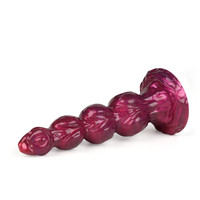 Silikon-Kürbis-Ei-förmiger Analplug, Unisex-Masturbator, Saugnapf, manueller Dildo, 100 % wasserdicht, Erwachsenenartikel, leicht zu öffnender Analplug