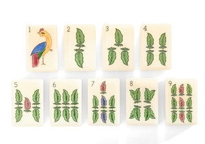 Jeu de tuiles de Mahjong classique avec tuiles Joker animaux et tuiles fleurs, jeu portable en acrylique avec pieds pliables pour 4 joueurs - Product Image 3