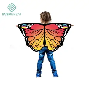 Toptan kelebekler kanatları kostümleri çocuk-Cadılar bayramı partisi kelebek kanatları şal kelebek kanatları kostüm çocuklar kızlar için