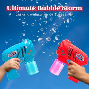 Pistolet à bulles électrique SQ à cinq trous en ABS, jouet d'été extérieur pour enfants avec souffleur de bulles et recharge - Product Image 3