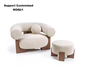 Phổ biến nhất phong cách Bắc Âu rắn gỗ đơn ghế <span class=keywords><strong>sofa</strong></span> với vải ghế bành khung cho khách sạn phòng chờ sử dụng - Product Image 1