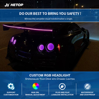 HETOP für GT-R R35 Upgrade-Rückleuchten 2008-2024 Spezielle Maßgefertigte RGB-Autolampe Farbenfroher Stil Rückleuchten DRL für Nissan