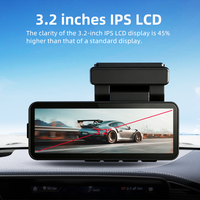 Coview 4K Dash Cam Depan dan Belakang 4K+1K DVR 3.2 Inci Lensa Ganda Mini Black Box Fungsi Monitor Parkir untuk Pengemudi Rideshare