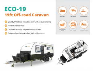 Nouvelle <span class=keywords><strong>caravane</strong></span> tout-terrain de luxe Ecocampor 19 pieds avec espace extensible, zone de couchage confortable, camping-car léger et pliable - Product Image 4