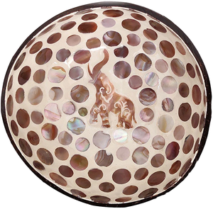 Cuencos de coco ecológicos nórdicos de bambú lacado, pintados a mano, decoración para fiestas, cuencos de cáscara de coco de varios tamaños. - Product Image 1