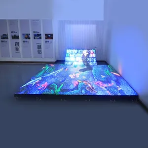 P3.91 Ledダンスフロア磁気64ピクセルLed階段ディスプレイスマートLed 3dディスコクラブタッチスクリーン屋内P3SDKフルカラー