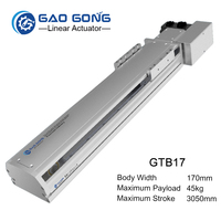 Guide linéaire en aluminium ultra-rapide 2000 mm/s GTB17, Plateau de mouvement à actionneur GAOGONG, Répétabilité 0,04 mm, Course 3050 mm, Général