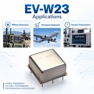 <span class=keywords><strong>Oscilador</strong></span> de Cristal Controlado por Horno EV-W23 10-120 MHz 25.45 x 25.45 x 12.5 mm en Caja Metálica Compacta para Sincronización Industrial - Product Image 3