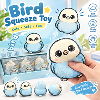 Nouveau jouet anti-stress créatif et coloré en forme d'oiseau, bloc de construction en caoutchouc simulé, gadget de décompression à rebond lent