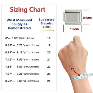 Bracelet modulaire italien multifonctionnel en acier inoxydable, style étoile à cinq branches, fait main, électroplaqué - Product Image 4