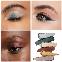 Logo personnalisé Palette d'ombres à paupières 6 couleurs mates et métalliques scintillantes hautement teintées et longue durée pour le maquillage quotidien des yeux