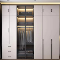 Personnalisation Complète de Maison à Guichet Unique, Nouveau Design de Meubles de Chambre, Armoire à Battants en Bois avec Portes Vitrées
