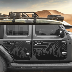 Autocollants de logo en PVC de style luxe pour portières de voiture Wrangler JL/JT Gladiator 2 portes 2018 et plus Accessoires extérieurs ODKO OEM ODM Autocollant de voiture - Product Image 2