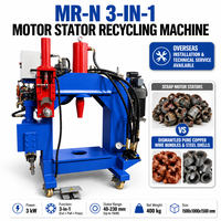 Machine de démontage de moteurs usagés 3kW, coupe de stator 40-230mm et extraction de cuivre, séparateur de bobinage de moteur 3 en 1