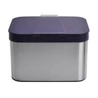 Poubelle à compost de cuisine de comptoir classique nordique 4.3L S/S poubelle à compost enduite de violet cuisine pour l'essentiel de la maison