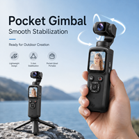 Caméra de poche 4K 48MP avec stabilisateur, écran tactile 1,72 pouces, Wi-Fi, caméra d'action, mise au point automatique, suivi du visage, suivi intelligent à 330 degrés, Vlog DV