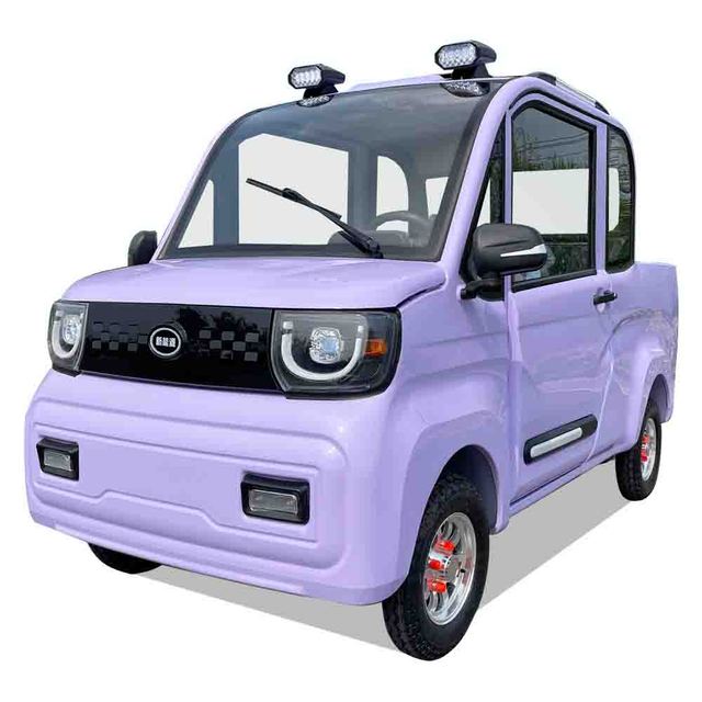 Electric Mini-pickup Truck Easy to Use and Practical Pickup Car 4-wheel 4-seat Electric Pickup Car With Cargo Box