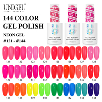 UNIGEL Collection Été en Gros – 24 Couleurs de Vernis à Ongles Gel Sans HEMA et Sans TPO, Soak Off UV, pour Fournitures de Salon