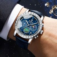 Jam Tangan Binband Terbaru Pria, Mesin Quartz, Modis, Tahan Air, Bercahaya, Kulit, Multifungsi