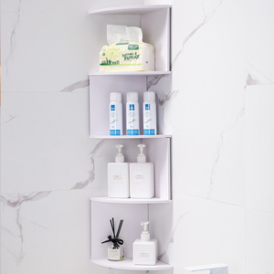 <b>Wall</b> Mounted <b>Corner</b> <b>Shelf</b> 60X70cm 5 Tier Triangular Storage Rack For Bathroom Kitchen Durable - Product Image 1