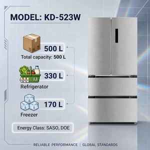 523L Professional Factory Energy Saving Smart <b>Fridge</b> Adjustable Frost Feet <b>Fridge</b> Refrigerator French Door <b>Fridge</b> Refrigerator F - Product Image 1